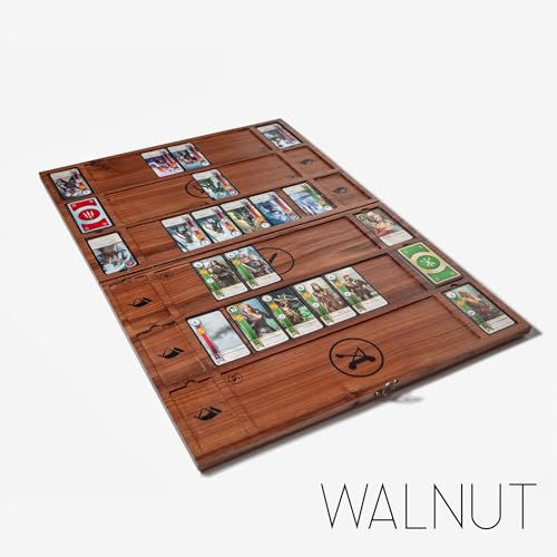 NovelStuffs Gwent Board for Witcher Card Game Black Walnut Hardwood 21.5"x24