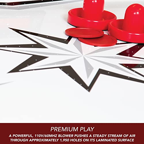 Hathaway Midtown II 6-ft Air Hockey Family Game Table Dark Cherry Wood