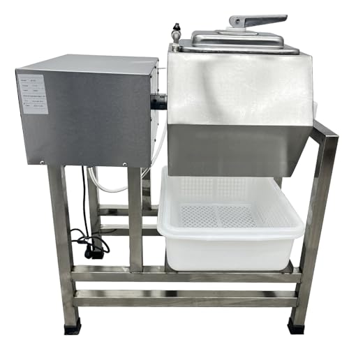 LGXEnzhuo 110V 32L Electric Vacuum Pump Meat Vegetable Tumbler Marinator Stainless Steel Silver