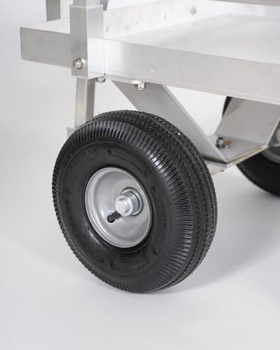 Alumacart Kahuna JR Aluminum Fishing Wagon with Rod Holder Silver