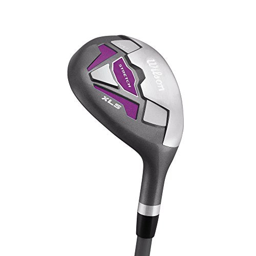 WILSON Women's Beginner Golf Set 9 Clubs with Cart Bag Left Hand Stretch XL White/Grey/Purple