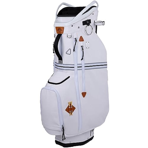 Sun Mountain Mid Stripe 14-Way Cart Golf Bag - White