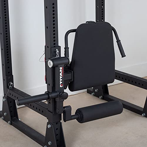 Titan Fitness Plate-Loaded Leg Curl and Extension Attachment Black