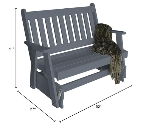 Furniture Barn USA Poly Traditional English Glider Dark Gray 5'