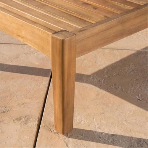 Great Deal Furniture GDFStudio Outdoor Teak Finished Acacia Wood Chaise Lounge Set of 4 Teak Finish