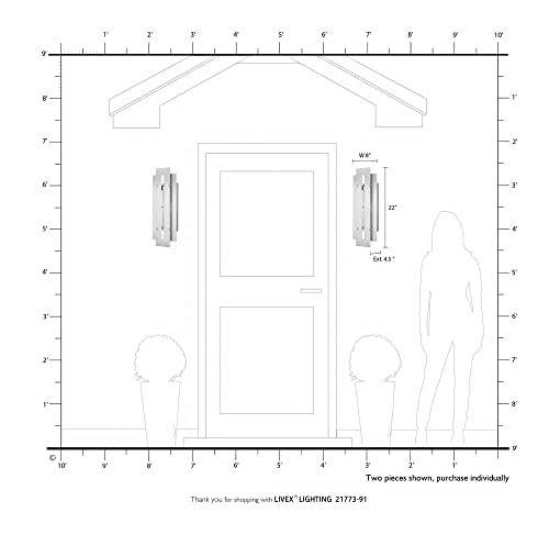 Livex Satin Brass Outdoor Wall Lantern