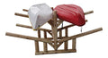 Log Kayak Rack 2-Sunfish Sailboat + 2 Canoes or Kayaks Canyon Brown