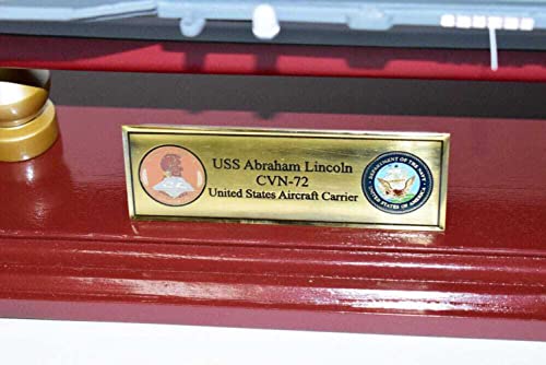 Squadron Nostalgia LLC USS Abraham Lincoln CVN-72 Nimitz Class Carrier Scale Model Mahogany 24 Inch Multicolor