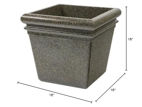 Commercial Zone StoneTec Series Square Planter Box Aspen