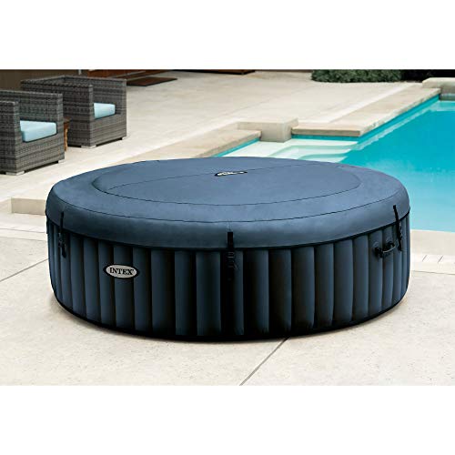 Intex PureSpa Plus 6 Person Inflatable Hot Tub with Bubble Jets Navy