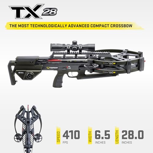TenPoint TX 28 Crossbow Moss Green - 410 FPS with RangeMaster Scope & ACUslide MAXX