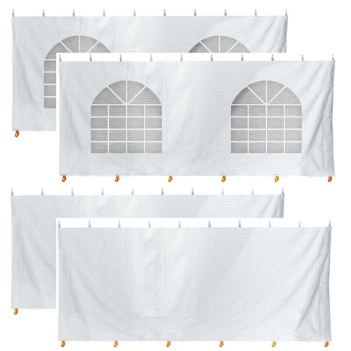 TentandTable 20' x 20' Premium Blockout Sidewall Kit for Canopy Tents White