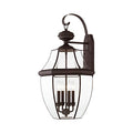 Livex Outdoor Wall Lantern with Clear Beveled Glass Shades Bronze
