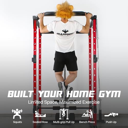 Mappding Power Cage Multi-Functional Power Rack Q2 Red