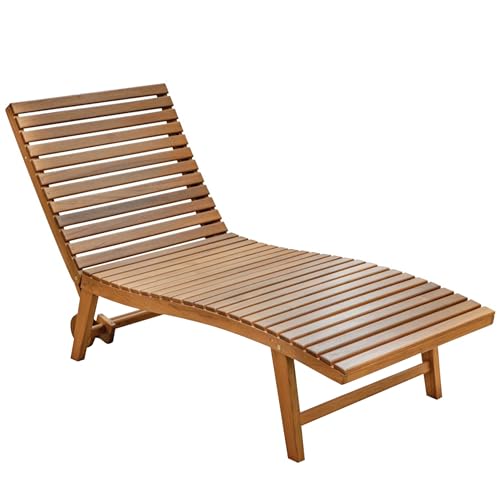 Whitecap Teak Pool Lounge Chair Brown