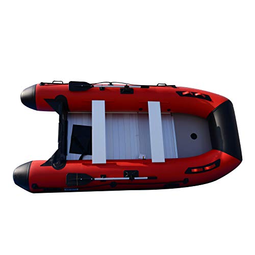 BRIS 12ft Inflatable Boat Red with Black