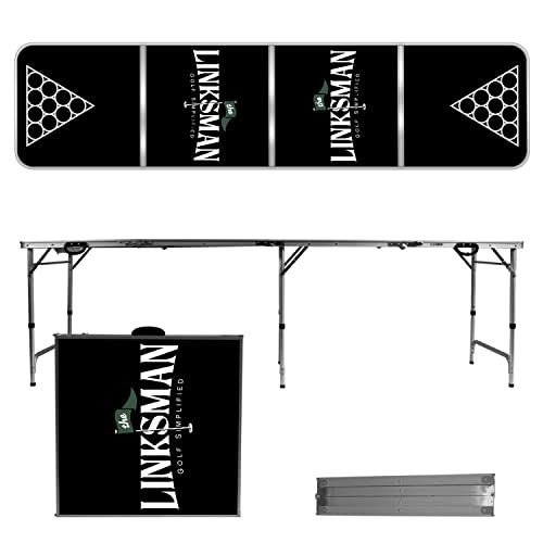 Uberpong Custom Drink Pong Table, Laminated Surface, Adjustable Legs, 2x8 Feet, Multicolor