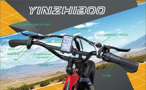 YinZhiBoo Electric Bike for Adults 750W Motor Ebike 20" x 4.0 Fat Tire Step-Thru Electric Bicycle Yellow