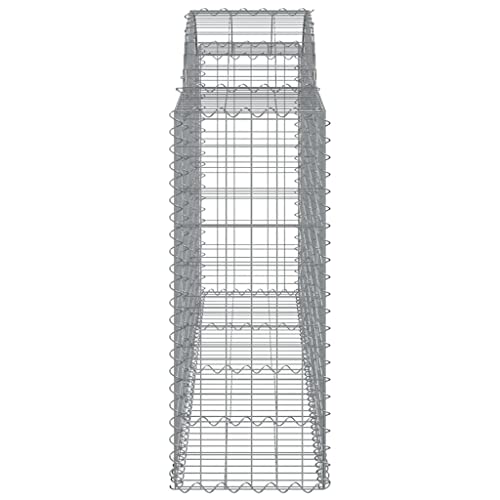 Arched Gabion Baskets 4 pcs Galvanized Iron Plant Pots Self-Watering Indoor Outdoor Gardening White Black