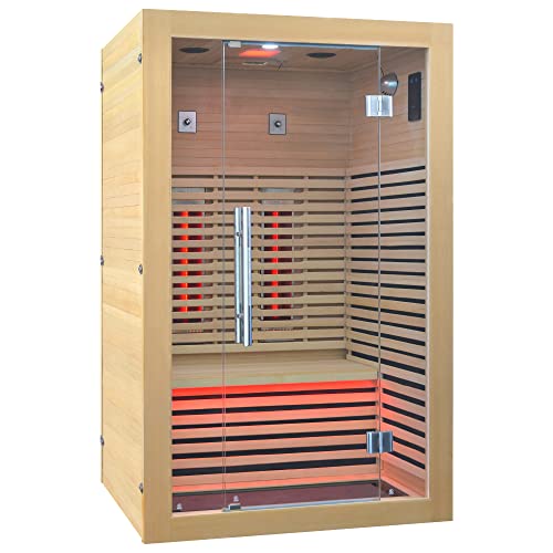 Kang Share Wooden Infrared Sauna Room Canadian Hemlock Low EMF 2-3 Person 1832W