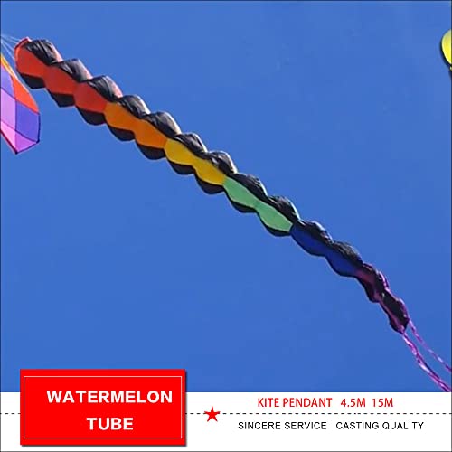 TiffyDance Colorful Tube Shape Kite Windsock 15M 3D Inflatable Tail