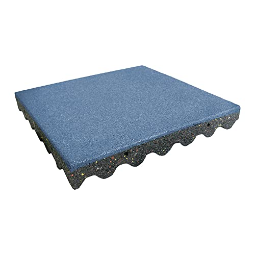 Rubber-Cal Eco-Safety Interlocking Playground Tiles 16 Pack Blue