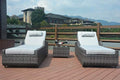 Direct Wicker 3-Piece Aluminum Frame Outdoor Patio Chaise Lounge Set Grey