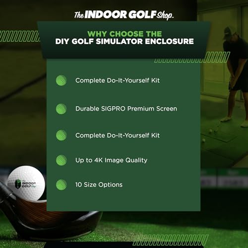 The Indoor Golf Shop DIY Golf Simulator Enclosure 9x12 - Black