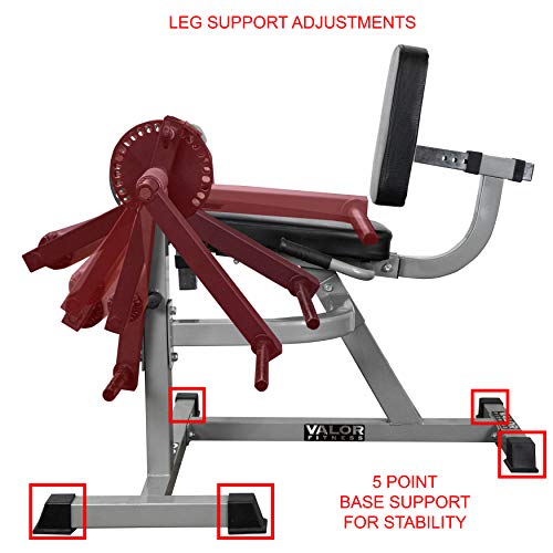 Valor Fitness Adjustable Leg Curl Extension Machine Grey CC-4