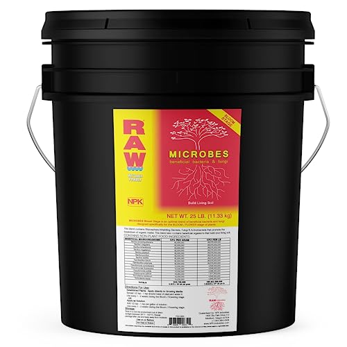 RAW Microbes Bloom 25lb - Beneficial Microbial Inoculant for Flowering Plants