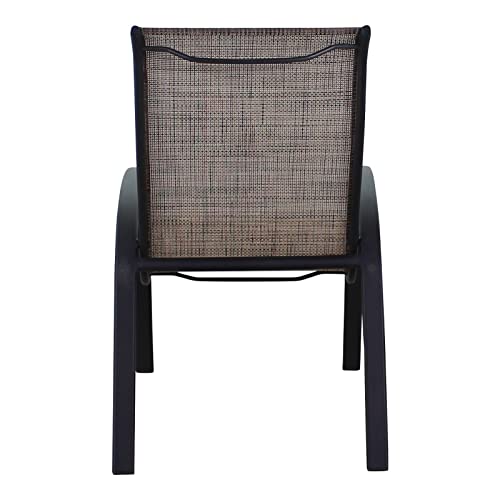 Courtyard Casual Santa Fe Collection Sling Chair 4 Piece Set Java