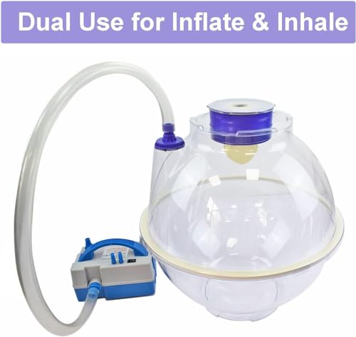 nLn Hope Balloon Stuffer Machine Kit with Pump Expander and Flower Tube Purple Transparent