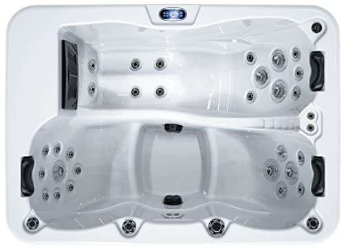 Luxuria Spas Oak Hill 3-Person 47-Jet Hot Tub with Lounge Homemade White/Grey