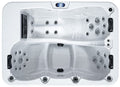 Luxuria Spas Oak Hill 3-Person 47-Jet Hot Tub with Lounge Homemade White/Grey