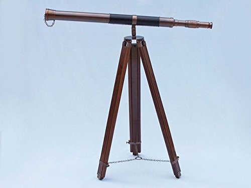 Handcrafted Nautical Decor Floor Standing Antique Copper Telescope 60