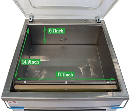 TECHTONGDA Chamber Vacuum Sealing Machine Benchtop Food Saver Stainless Steel Silver