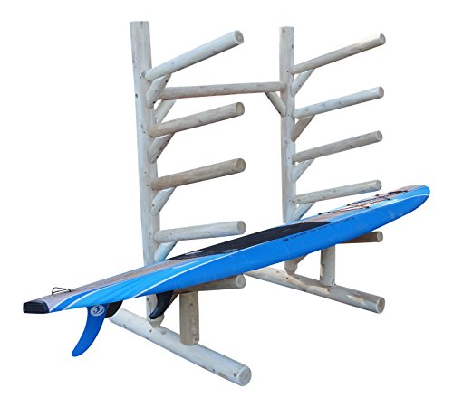 Log Kayak Rack 5 Place 1 Sided SUP Unfinished