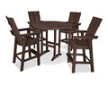 Polywood Modern Adirondack Bar Set Mahogany