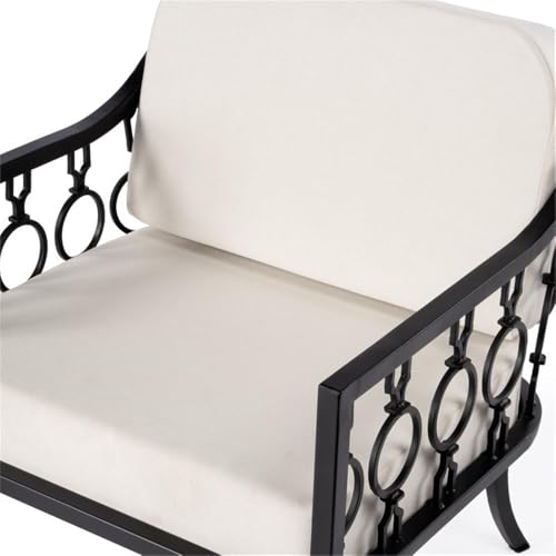Home Square 3-Piece Outdoor Lounge Chair Set with End Table Black