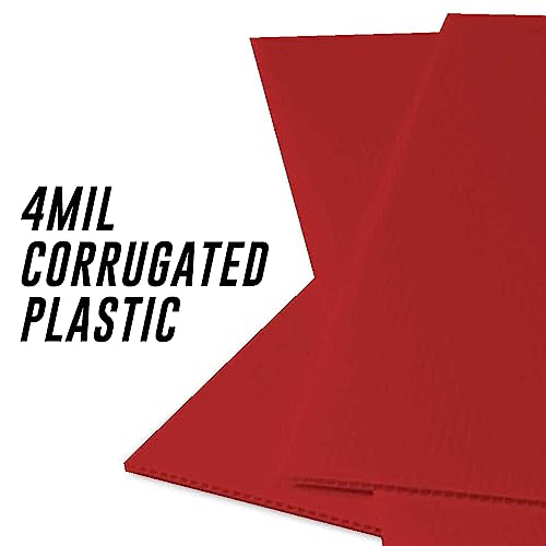 VictoryStore 18” x 24” Corrugated Plastic Blank Yard Signs Red 1000-Pack
