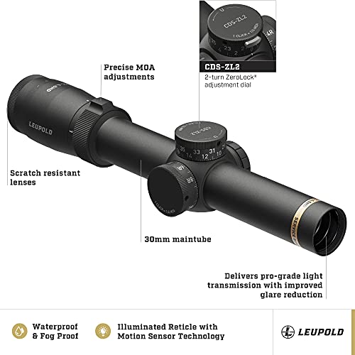 Leupold VX-4.5HD 1-4.5x24 CDS-ZL2 FireDot Bull-Ring Reticle Riflescope Illum. FireDot Bull-Ring CDS