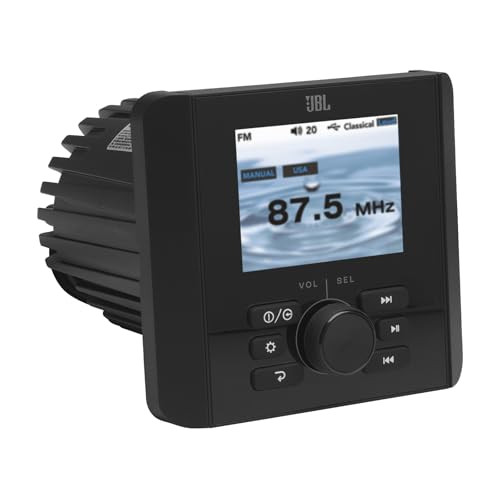 Enrock Marine JBL JAM5000N Marine Radio Receiver with Wired Remote and 2x 6.5" Speakers White