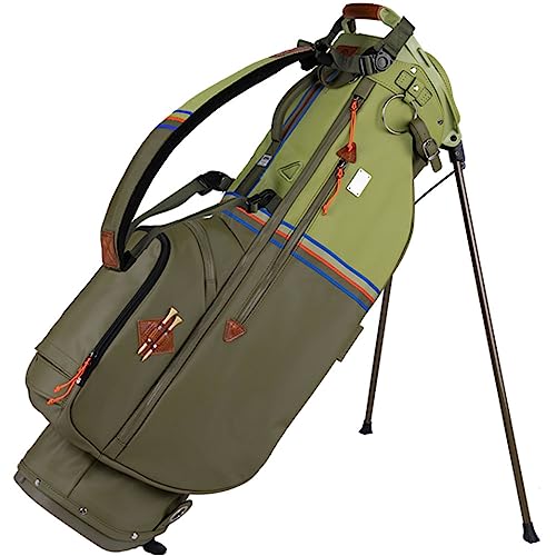 Sun Mountain Men's Mid-Stripe Single Strap Stand Bag '23 Loden/Moss/Inferno