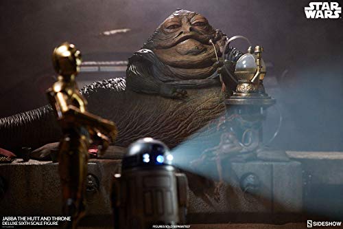 Sideshow Star Wars Jabba The Hutt Throne Deluxe 1/6 Scale Figure Olive Green