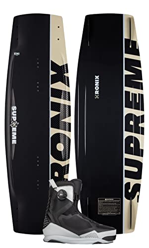 Ronix Wakeboard Package 141 - Supreme Wakeboard w/ Supreme Boa Boot - 8-9 Black