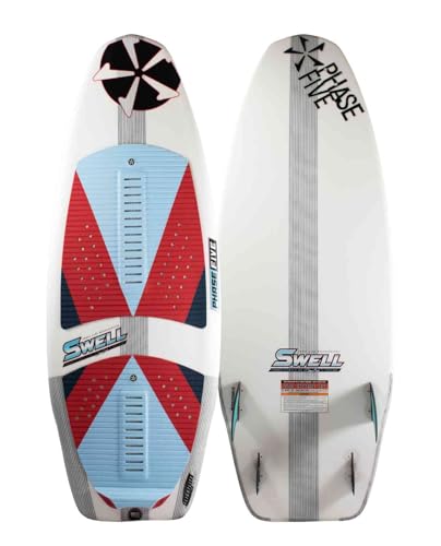PHASE FIVE SWELL 58" Wakesurf Board White/Red/Blue
