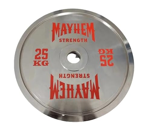 Mayhem Strength Chrome Calibrated Olympic Weight Plates 25KG Pair