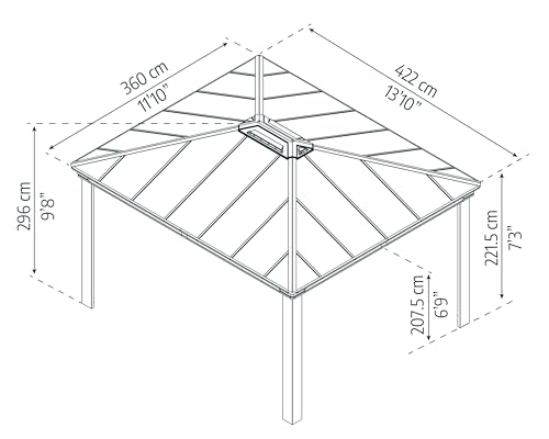 Palram Canopia Dallas 4300 Gazebo Gray