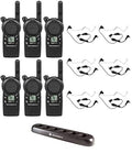 SR-Moto CLS1410 1W 4-Channel Business Radio with Surveillance Headset and Multi Unit Charger (6 Pack)