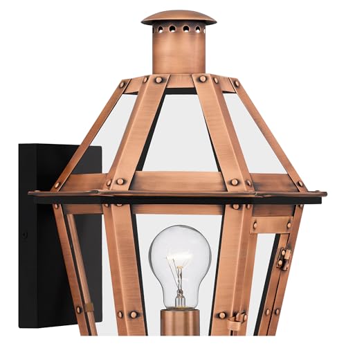 Quoizel Burdett 1-Light Outdoor Wall Lantern Aged Copper